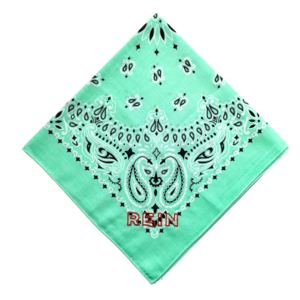 ＜REIN＞ Embroidered Bandana エンブロイダリー バンダナ(mint)