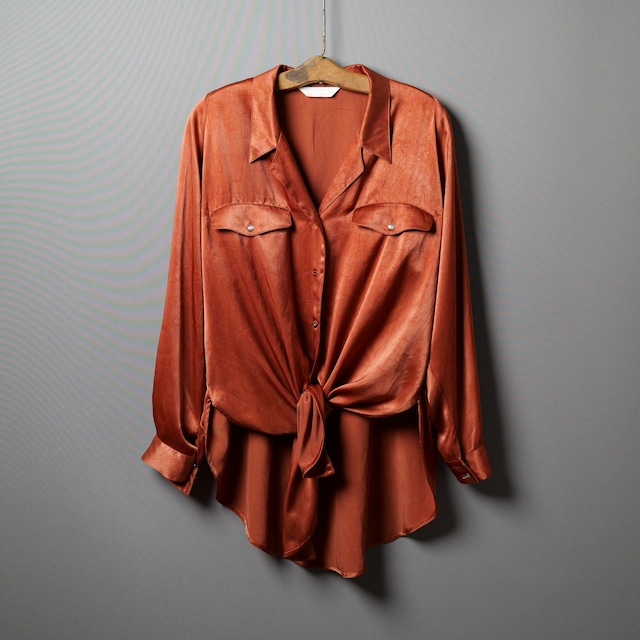 Deep Slit Pajama Shirt