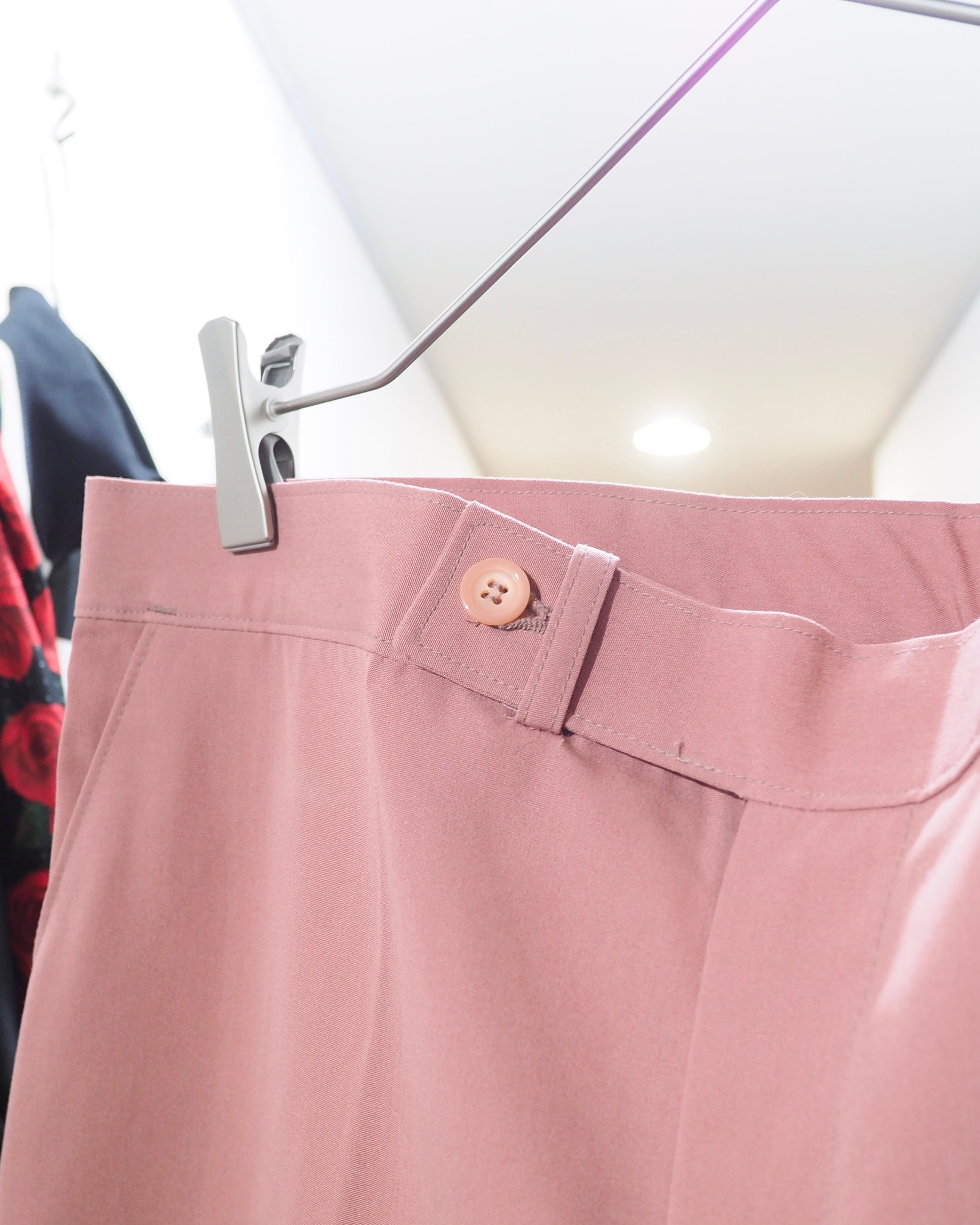 Beautiful Flamingo Pink color vintage Semi - Flare slacks Pants