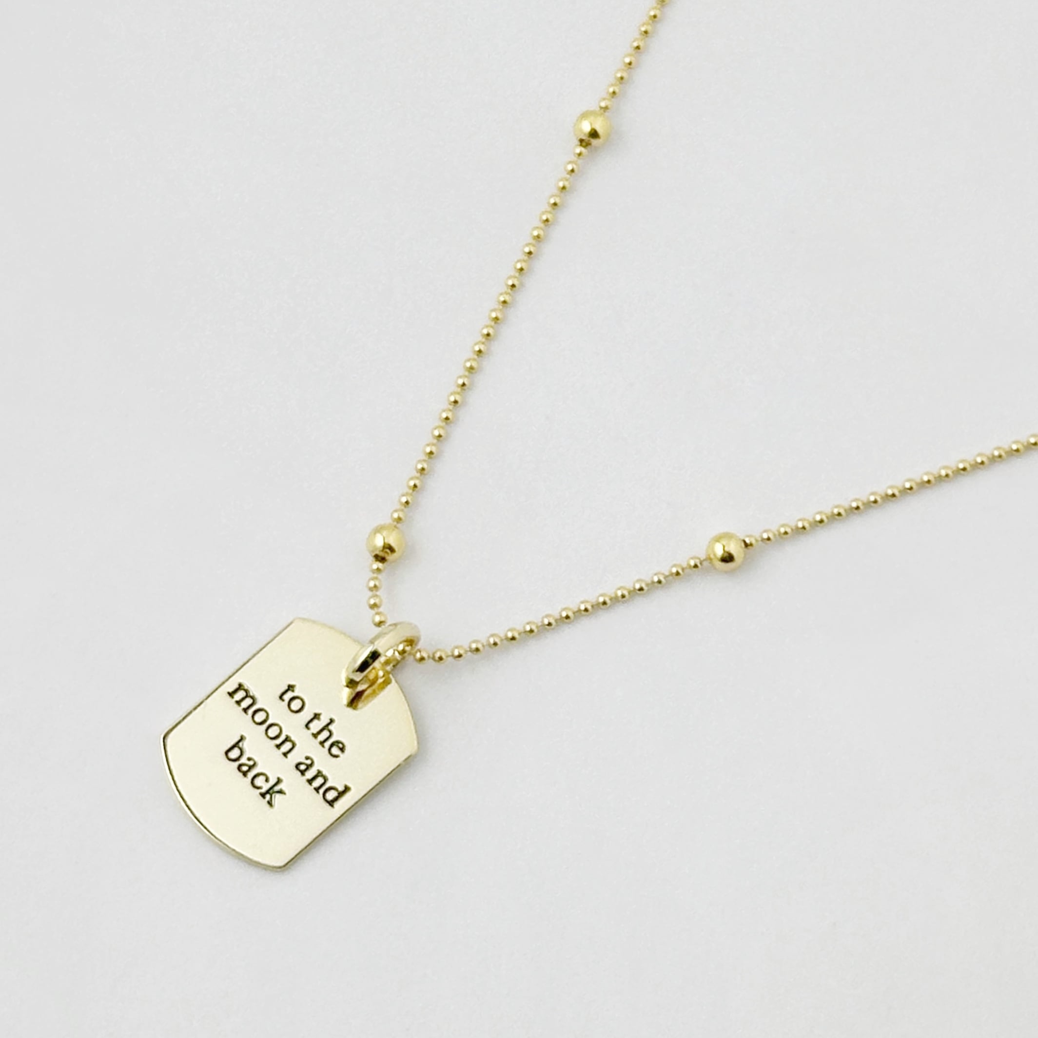 【Message Collection】Gold Coating “to the moon and back” with Gold Coatingステーションネックレス