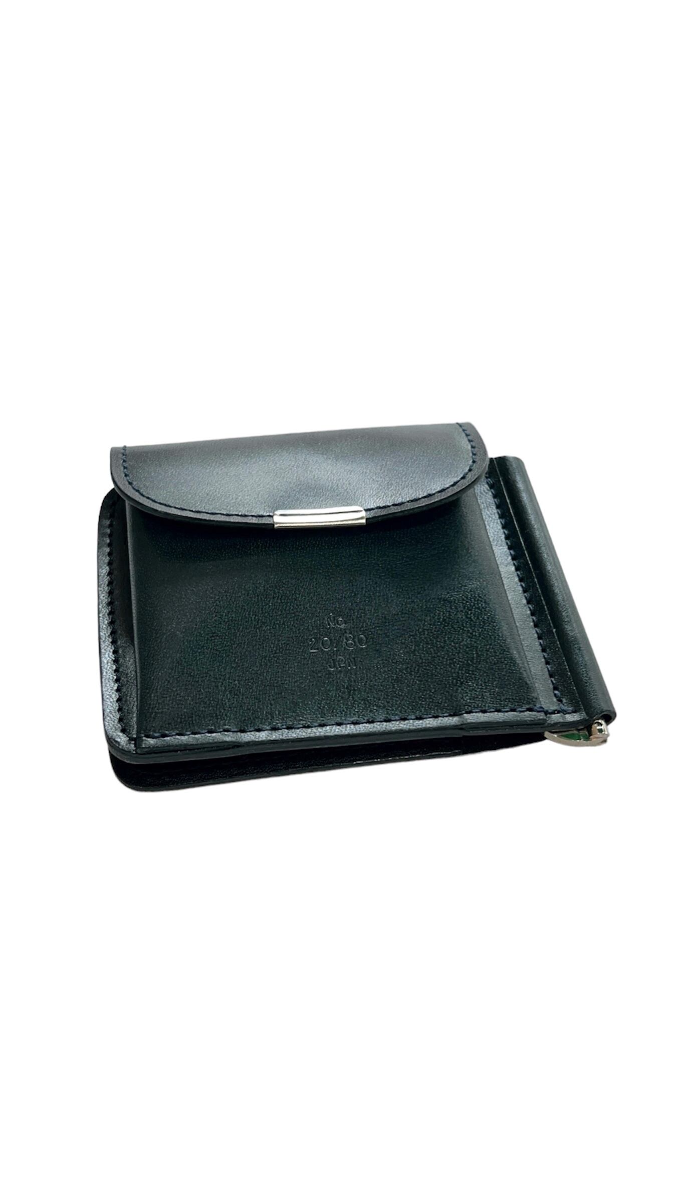 20/80】TOCHIGI LEATHER CLIP WALLET / Navy | PuKu
