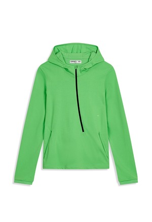 [OPEN YY] CURVED JERSEY HOODIE, LIME GREEN 正規品 韓国ブランド 韓国通販 韓国代行 韓国ファッション オープン ワイワイ 日本 店舗