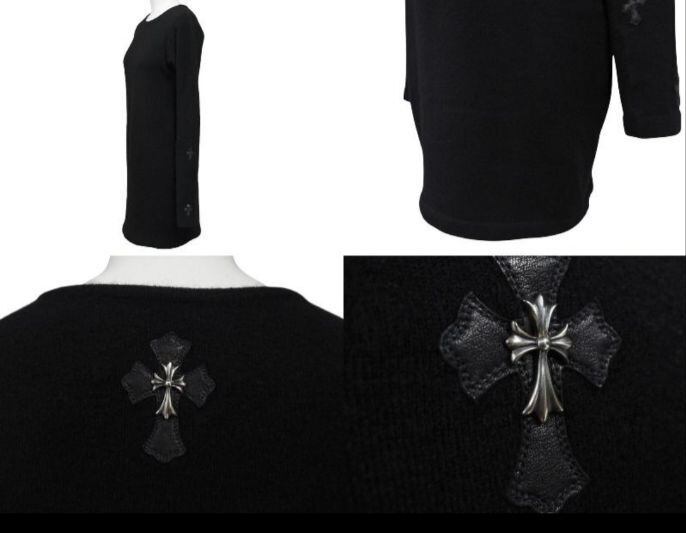 CHROME HEARTS クロムハーツ ニット トップス クロスパッチ CHクロス