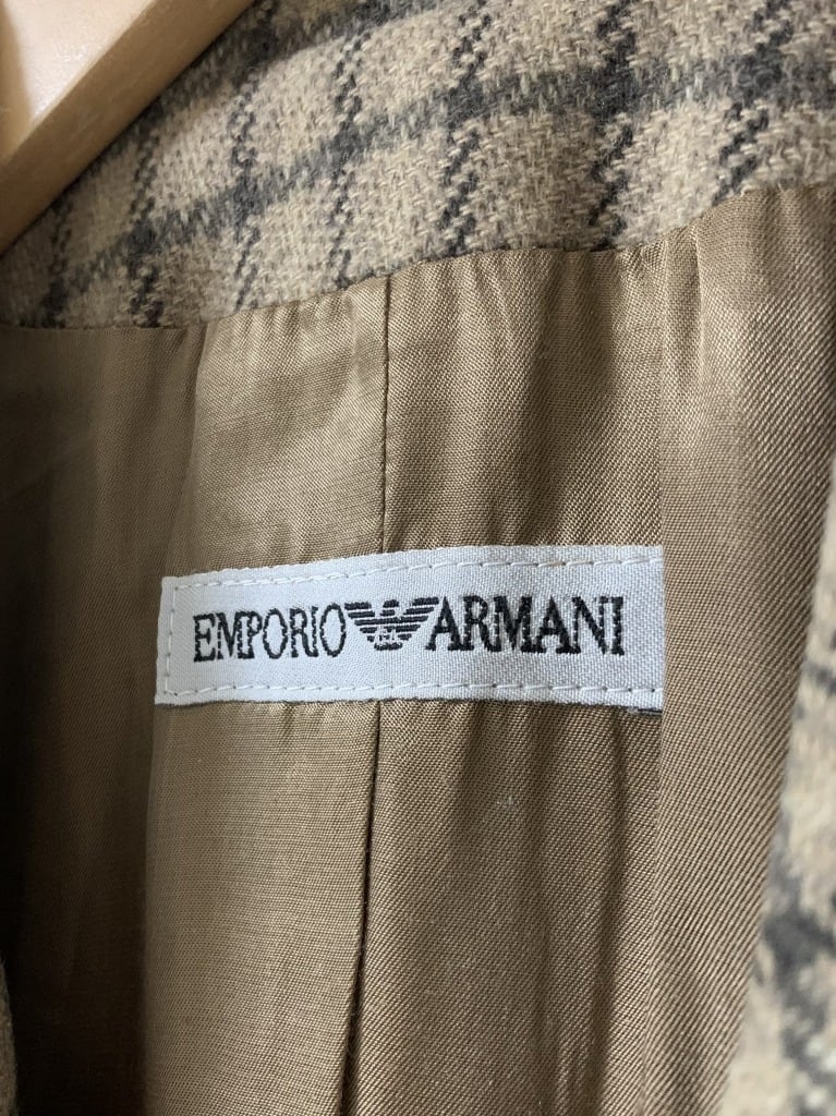 1980～90's Check Pattern Design Tailored Jacket "EMPORIO ARMANI"