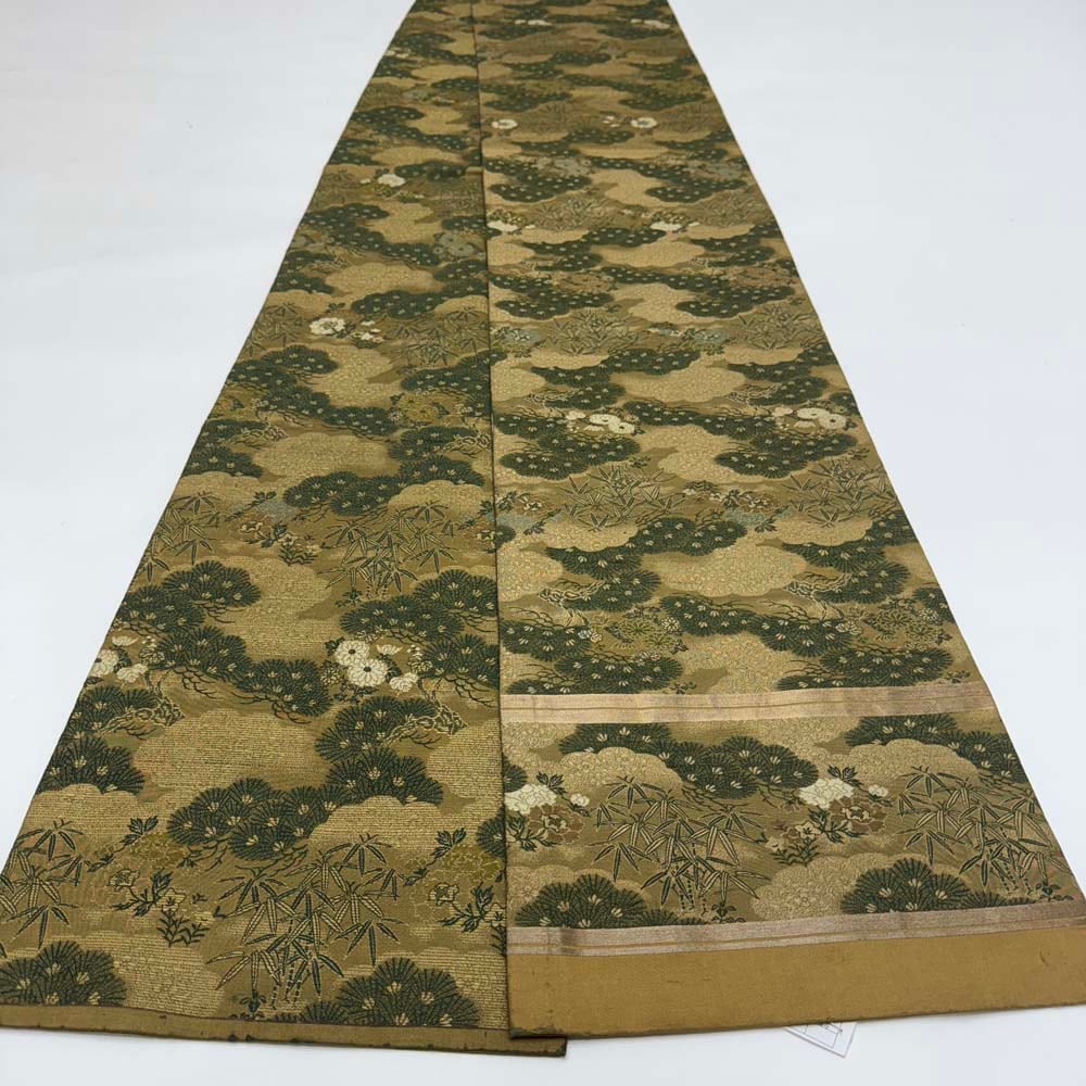 丸帯 アンティーク ヴィンテージ 全通 金帯 390cm 花嫁衣装 貸衣装 中古 リサイクル 結婚式 婚礼 着付け 舞台 きもの 着物 5121