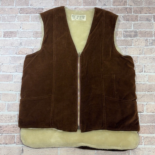 CORDUROY VEST BROWN