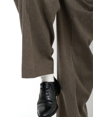 ssstein " WOOL DOESKIN LONG WIDE TROUSERS〔TAUPE〕"