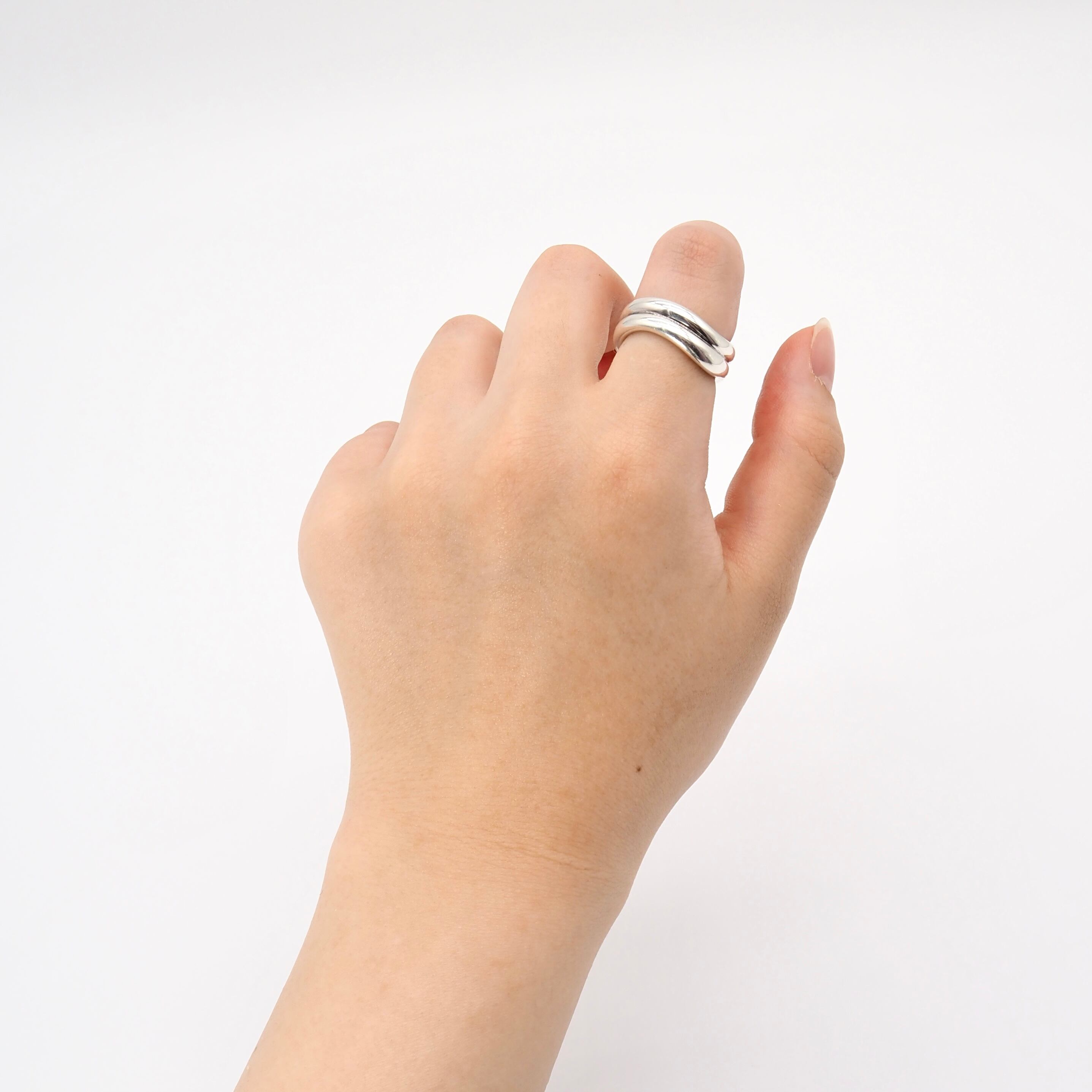 Tiffany&Co. 約12号 パロマピカソ ダブルカーブドウェーブ リング 