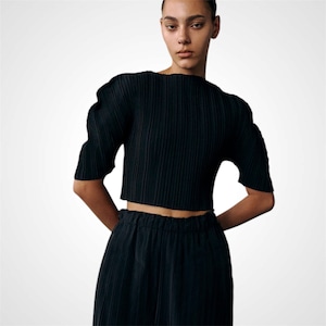 iirot Pleats Carve Tops