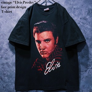 【doppio】vintage “Elvis Presley” face print design T-shirt
