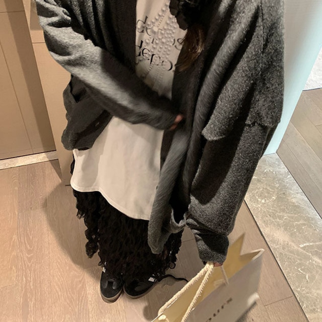 shirred long skirt 10970