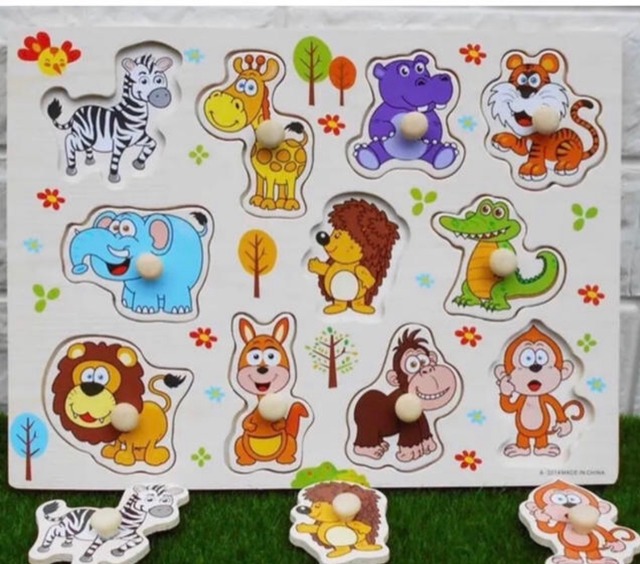型はめ 木製パズル 動物 Mirai
