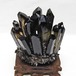 モリオン クラスター 黒水晶 原石 台座付属 一点物 おまかせ便 182-8678