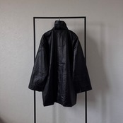 【受注予約1週間】レザーライクオーバーJK/ブラック