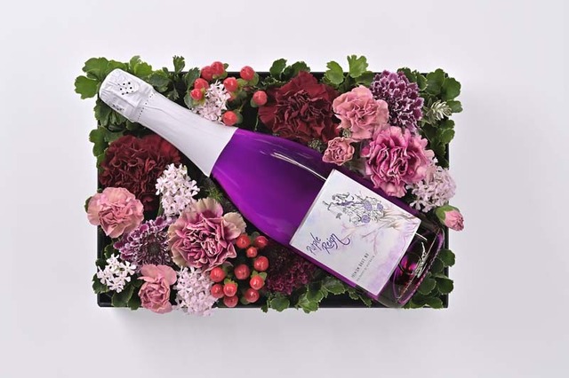 お花と紫ワインギフト（スパークリング）