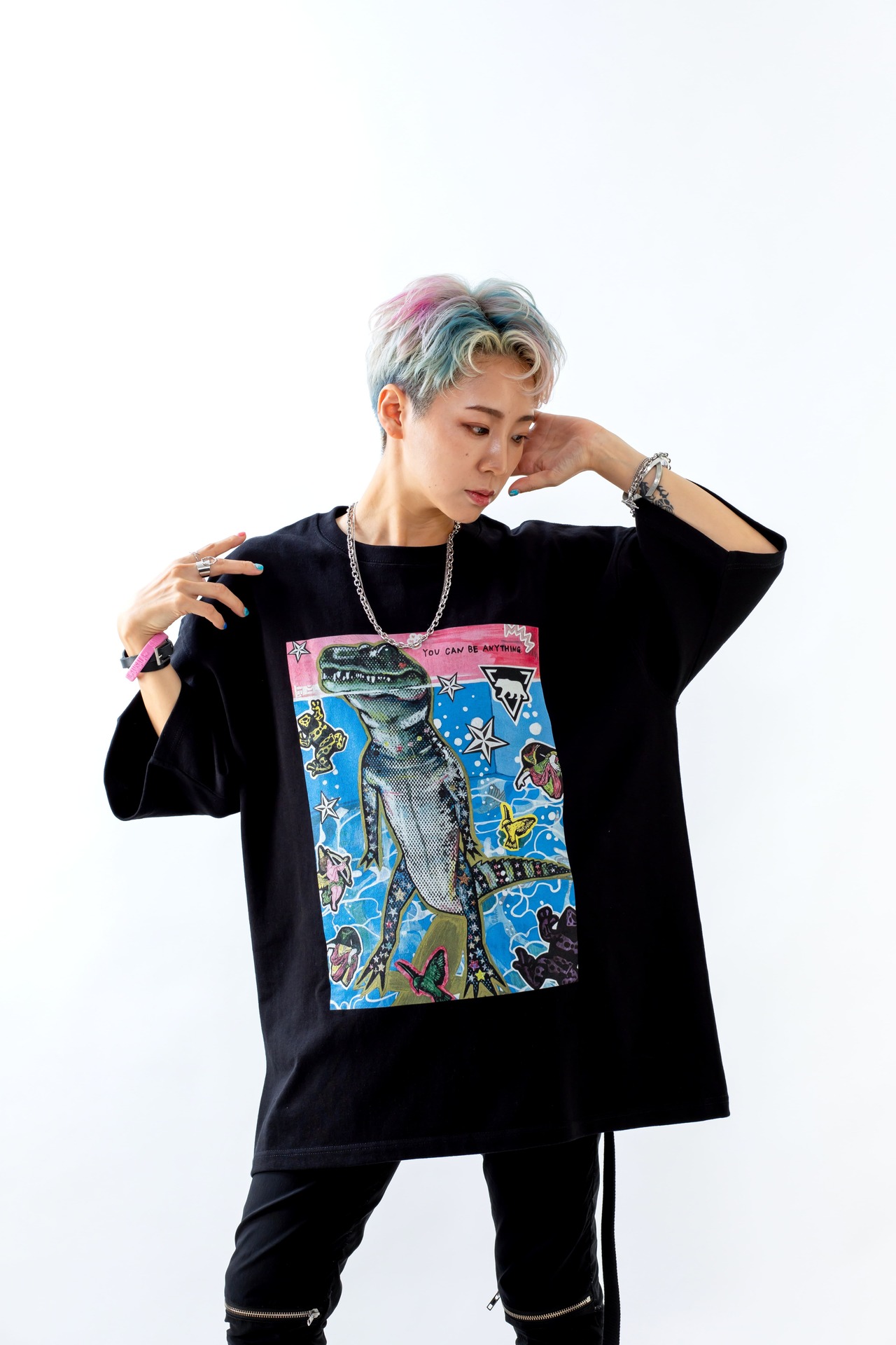 シールワニTシャツ　ブラック