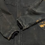 00s Carhartt トラディショナルコート　ブラック　襤褸　フェード　ペンキ飛び　M