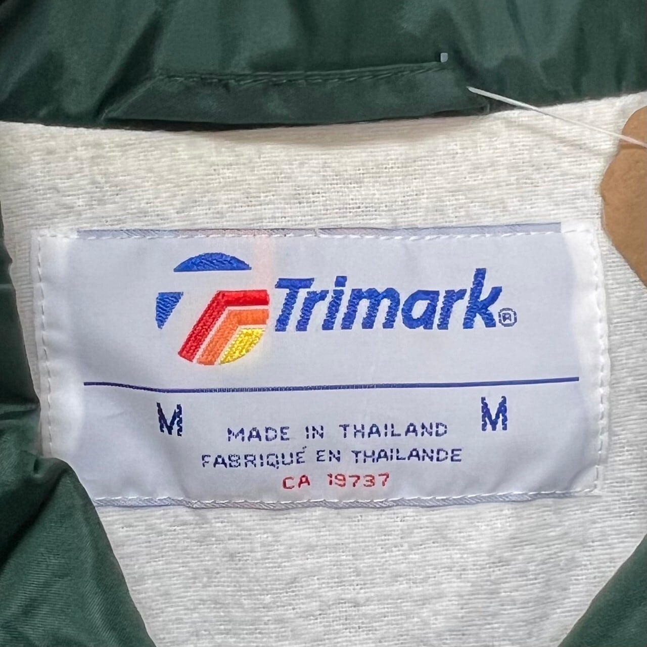 Trimark ナイロンジャケット バック 刺繍ロゴ 緑 メンズ