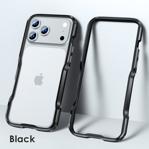 ◆iPhone 17/Pro/Pro Max/Air◆ Minimal Curve Metal Frame Case / ミニマル カーブ メタル フレーム スマホケース