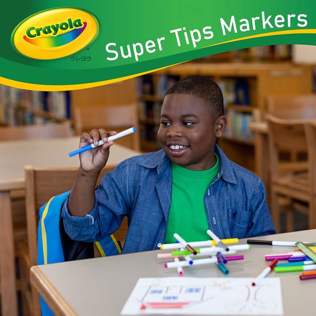クレヨラ (Crayola) マーカー 水で落とせる マーカーペン 50色 Super Tips 正規品 585050