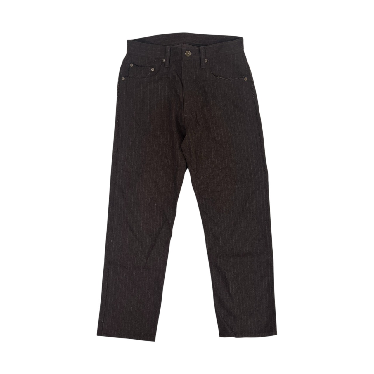 Karl Helmut カールヘルム ペンシルストライプ ウール パンツ サイズ M /裏地付き/ダークブラウン