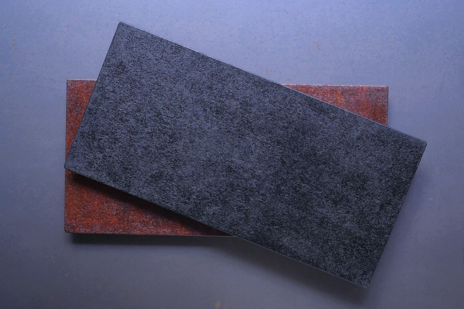 蝶野秀紀 和紙貼トレー中長L黒 | 鎌倉倶楽部 茶寮