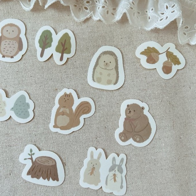 『森のやさしいおともだち』フレークシール