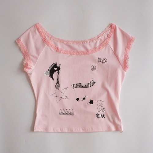 あお木かな/愛娘レースTシャツ
