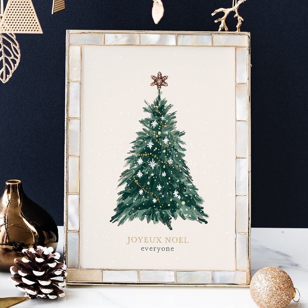 Xmas・クリスマスツリー／個性的なアートポスター　600×720 クリスマスツリーのポスター / i1019 / 北欧のクリスマス 雪の中