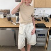 Chiné Roll Sleeve Tee F0589