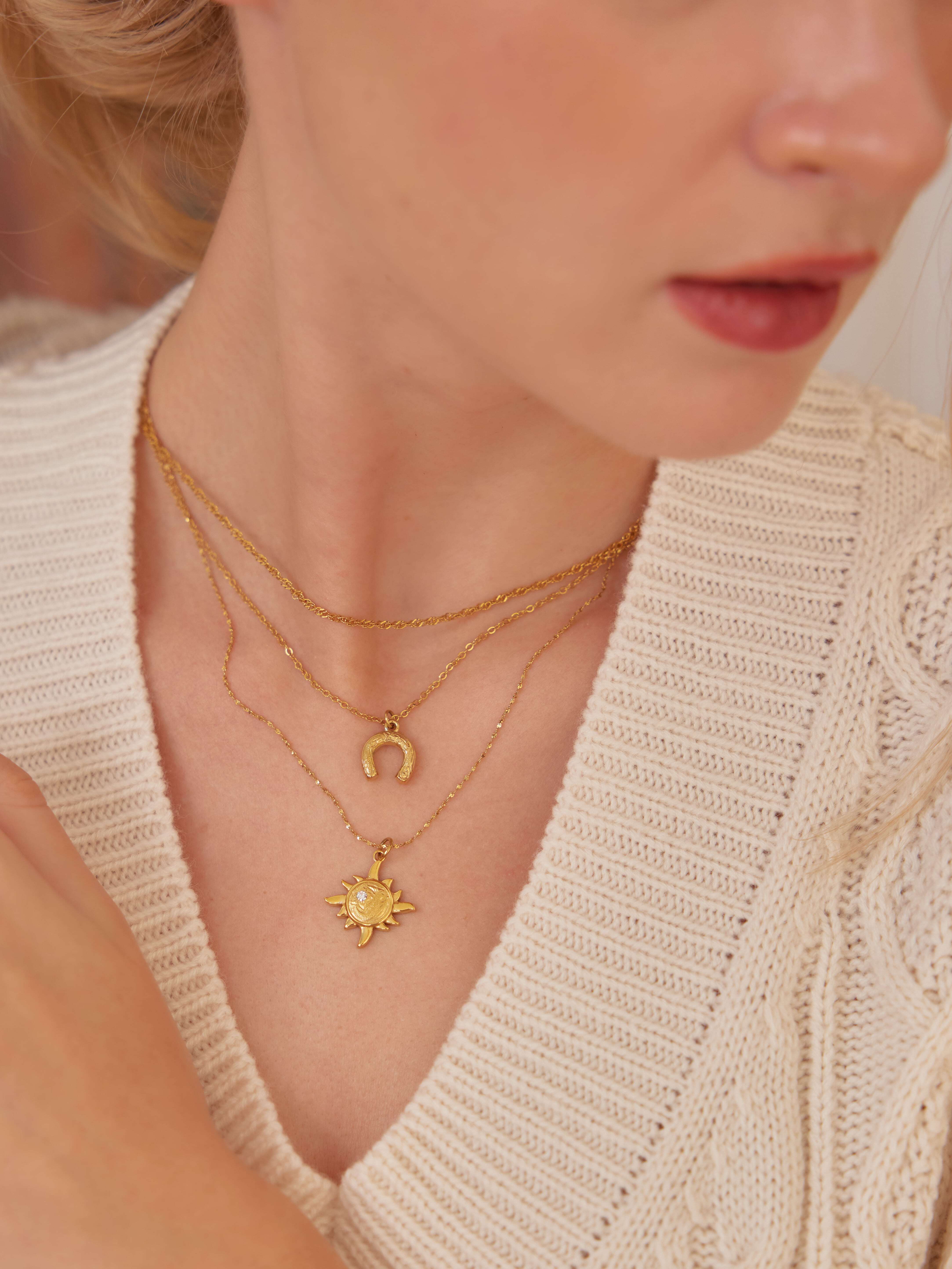 316L hawaiian sun necklace #n50 | rani