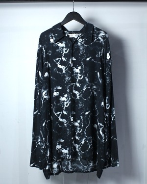 【Caka BLACK】Monotone Abstract Pattern Euro Vintage L/S Shirt