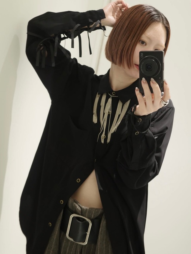 【26AW 】FUMIE TANAKA フミエタナカ / リボン シャツ / arm ribbon SH