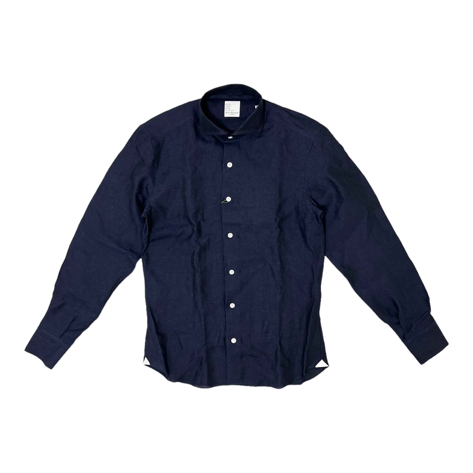 Maria Santangelo(マリアサンタンジェロ) Linen Shirt"MANHATTAN"(F336187-109)/NAVY