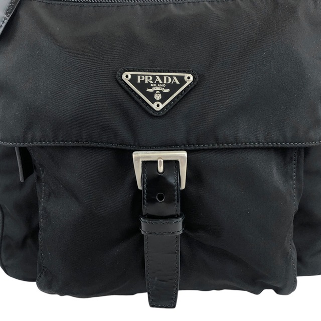 PRADA プラダ ショルダーバッグ ブラック トライアングルロゴ ナイロン vintage ヴィンテージ オールド mv3hns