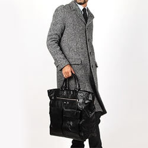 レア◆BALENCIAGA バレンシアガ CLASSIC CUBE クラシックキューブ メンズ レザー トート バッグ◆ 大容量が魅力のビジネス対応希少ライン♪