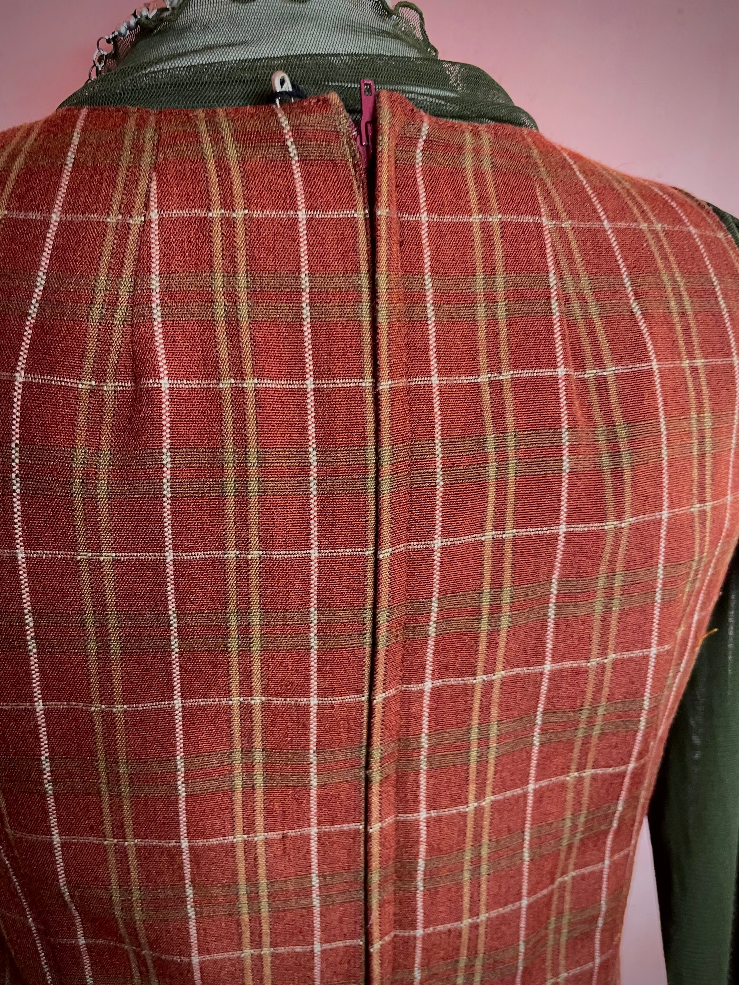 used check dress