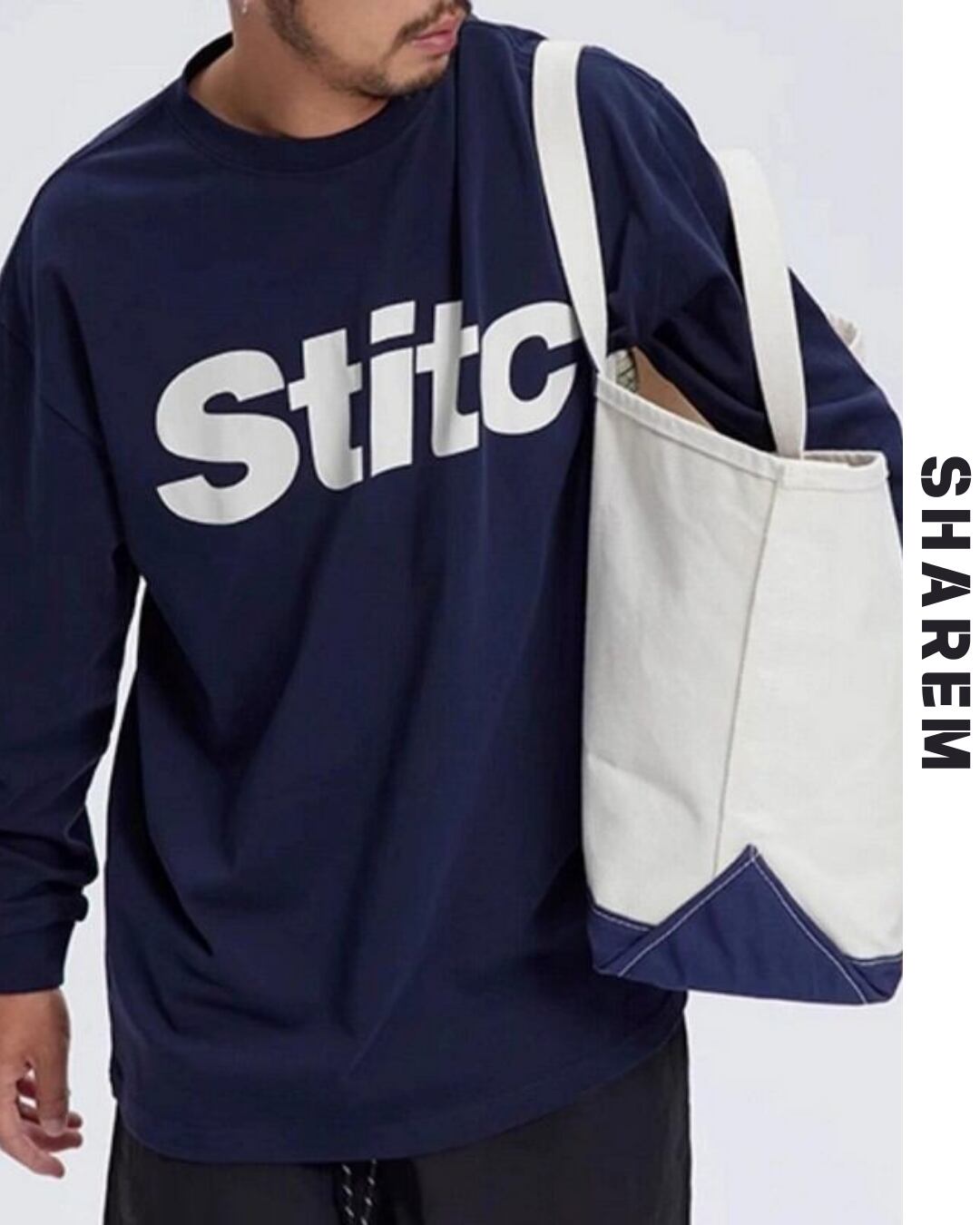 retro cotton bottom shirt loose sweatshirt B0075