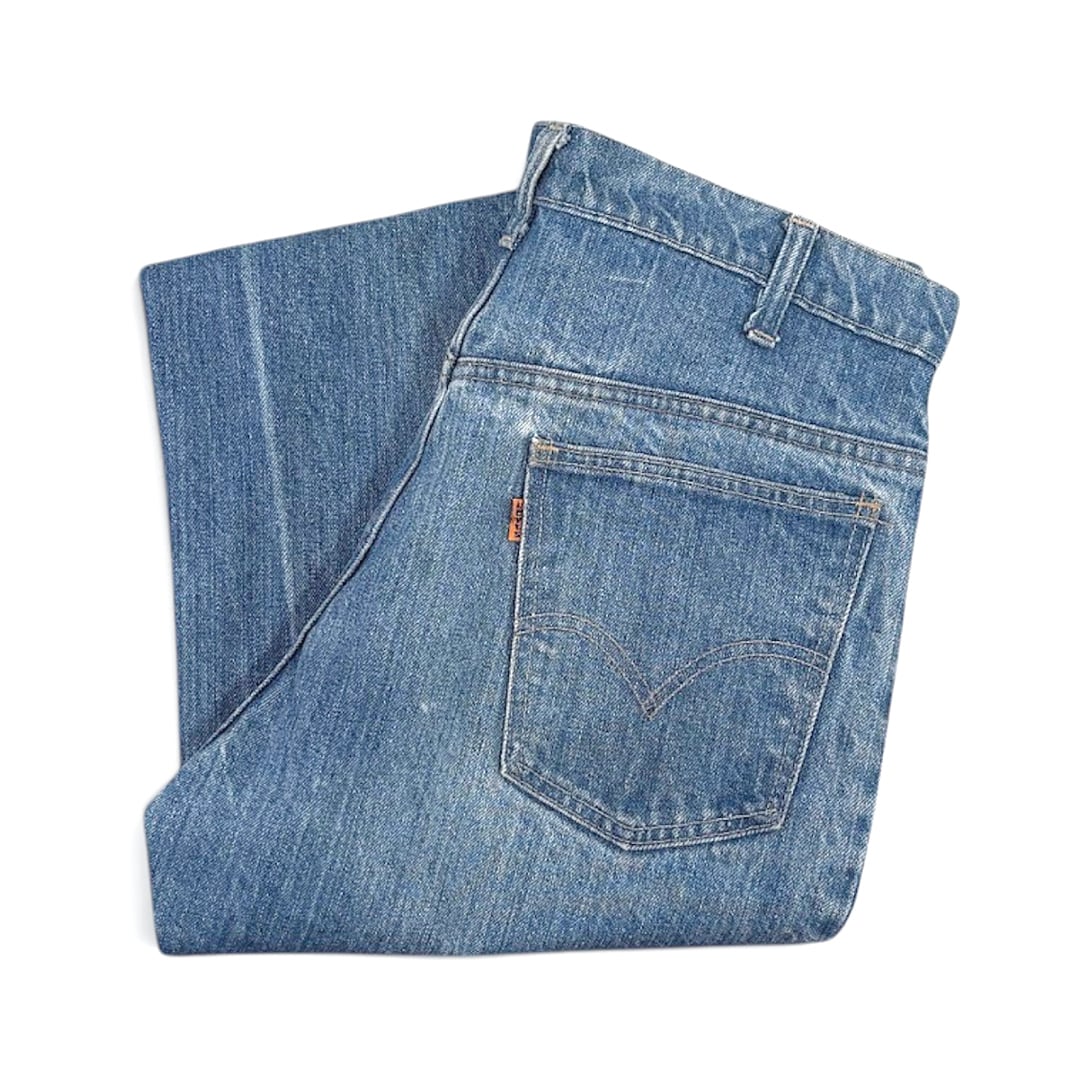70s リーバイス 646 フレア ヴィンテージ ジーンズ インディゴ タロン42 デニムパンツ Levis サイズW34相当 古着 EA0353