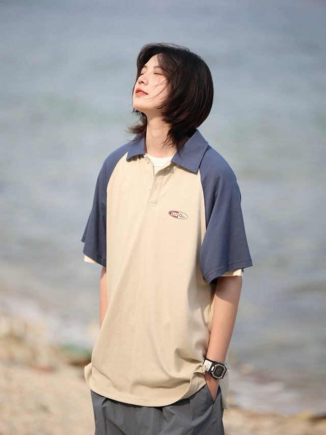 ラグランスリーブポロシャツ / Raglan Sleeve Polo-Shirt