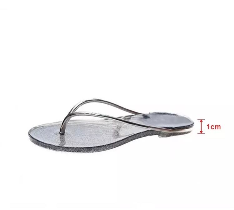 5color】ラメ入りクリアフラットクリアサンダル | jbgcompany