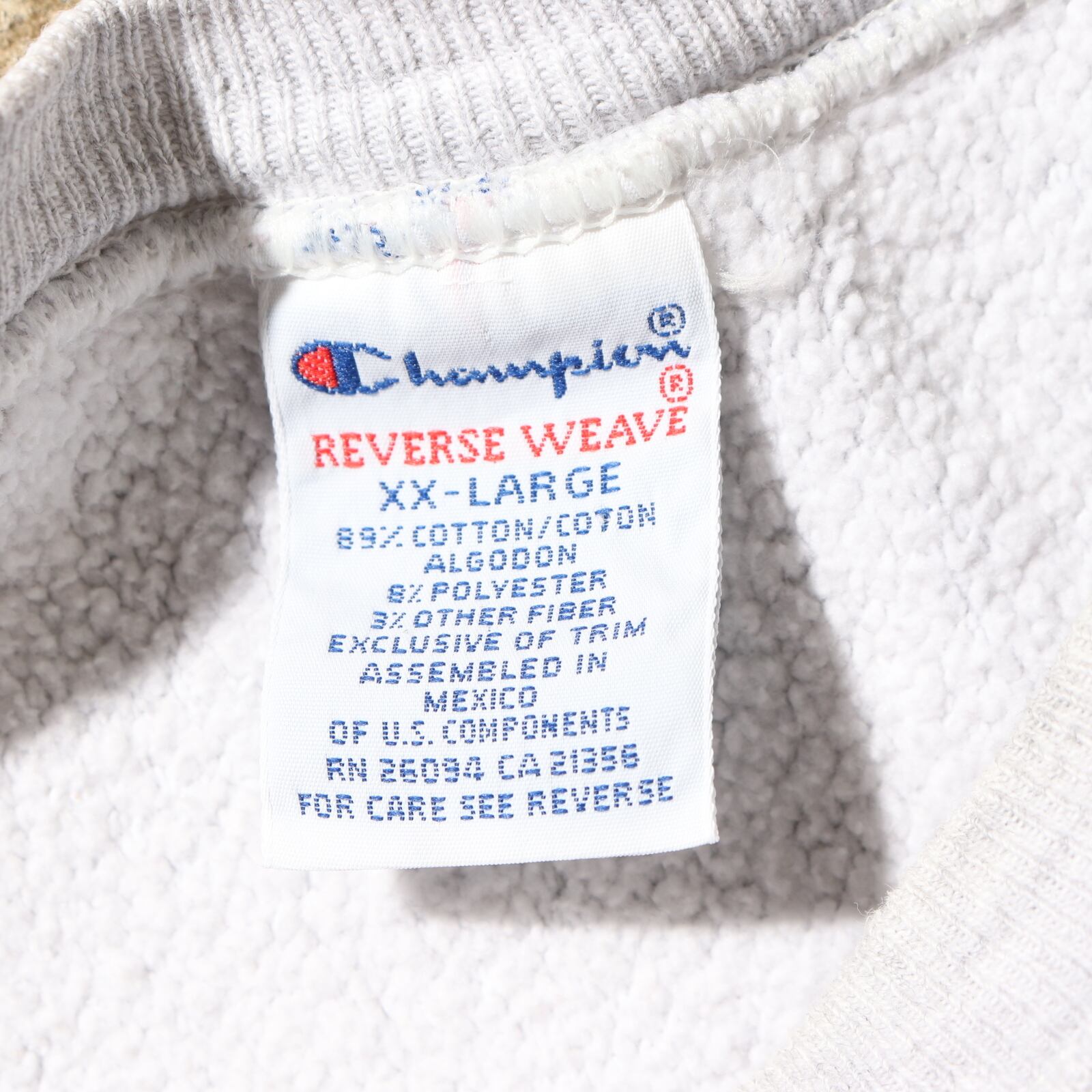 美品 90s 2XL リバースウィーブ チャンピオン スウェット グレー 美品 90s 2XL リバースウィーブ チャンピオン スウェット グレー