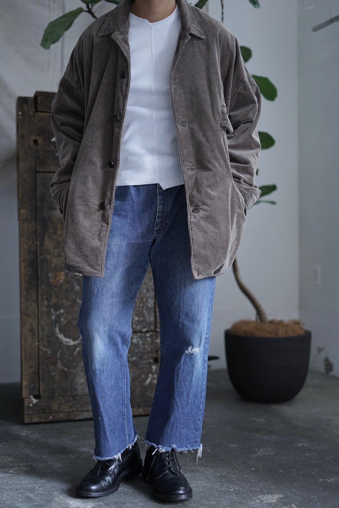 RICORRROBE - COVERALL LIMBO - CASHMERE CORDUROY | Brownie