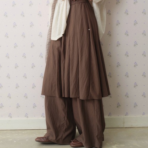 スカートレイヤードタックワイドパンツ ・12427
