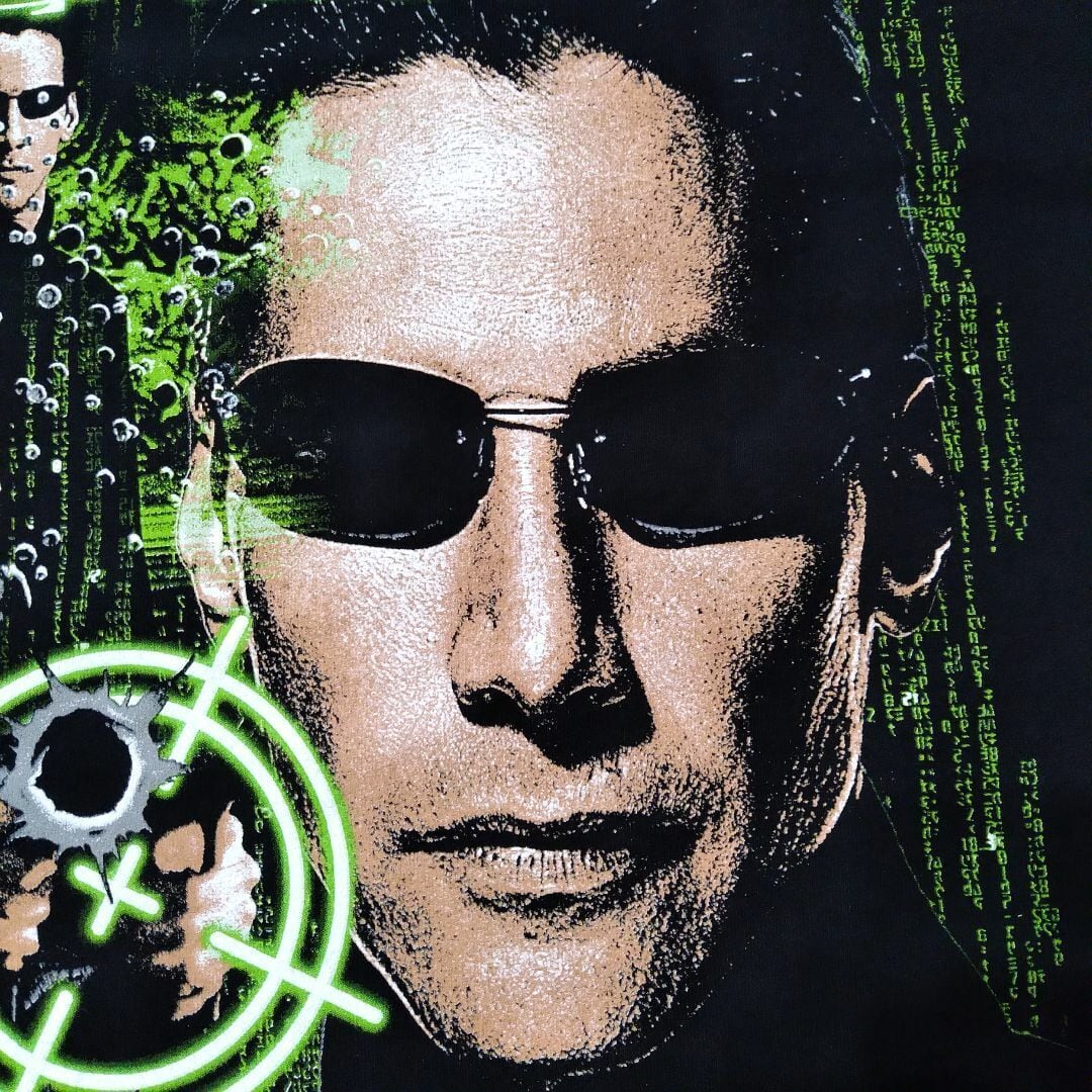 マトリックスムービー Tシャツ X-LARGE シングルステッチ マトリックス Tシャツ M 実寸XLくらい 黒 ムービーT