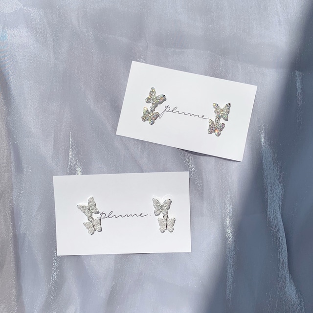 silver 925 butterfly pierce / earring