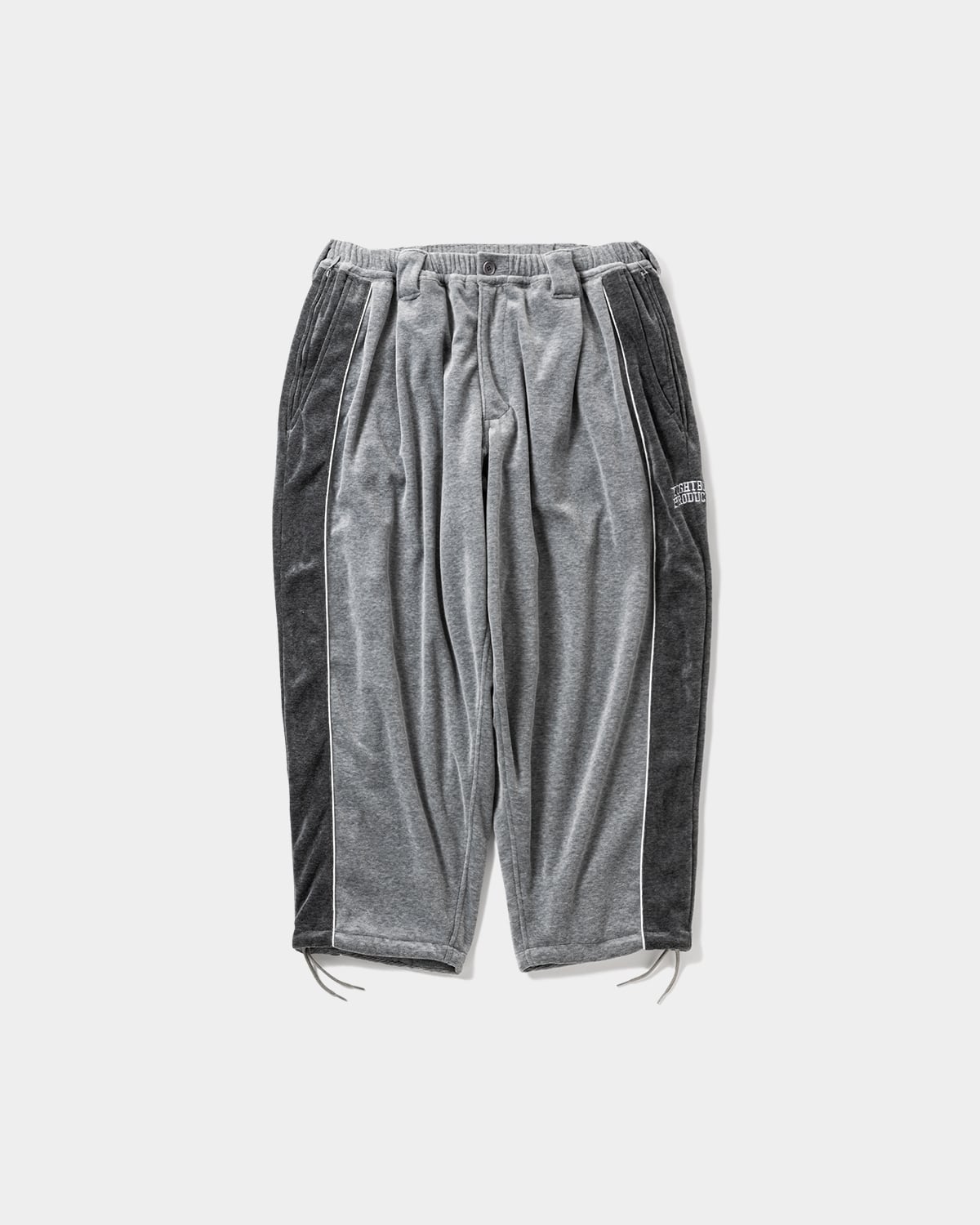 TIGHTBOOTH / VELOUR PIPING BALLOON PANTS / GREY