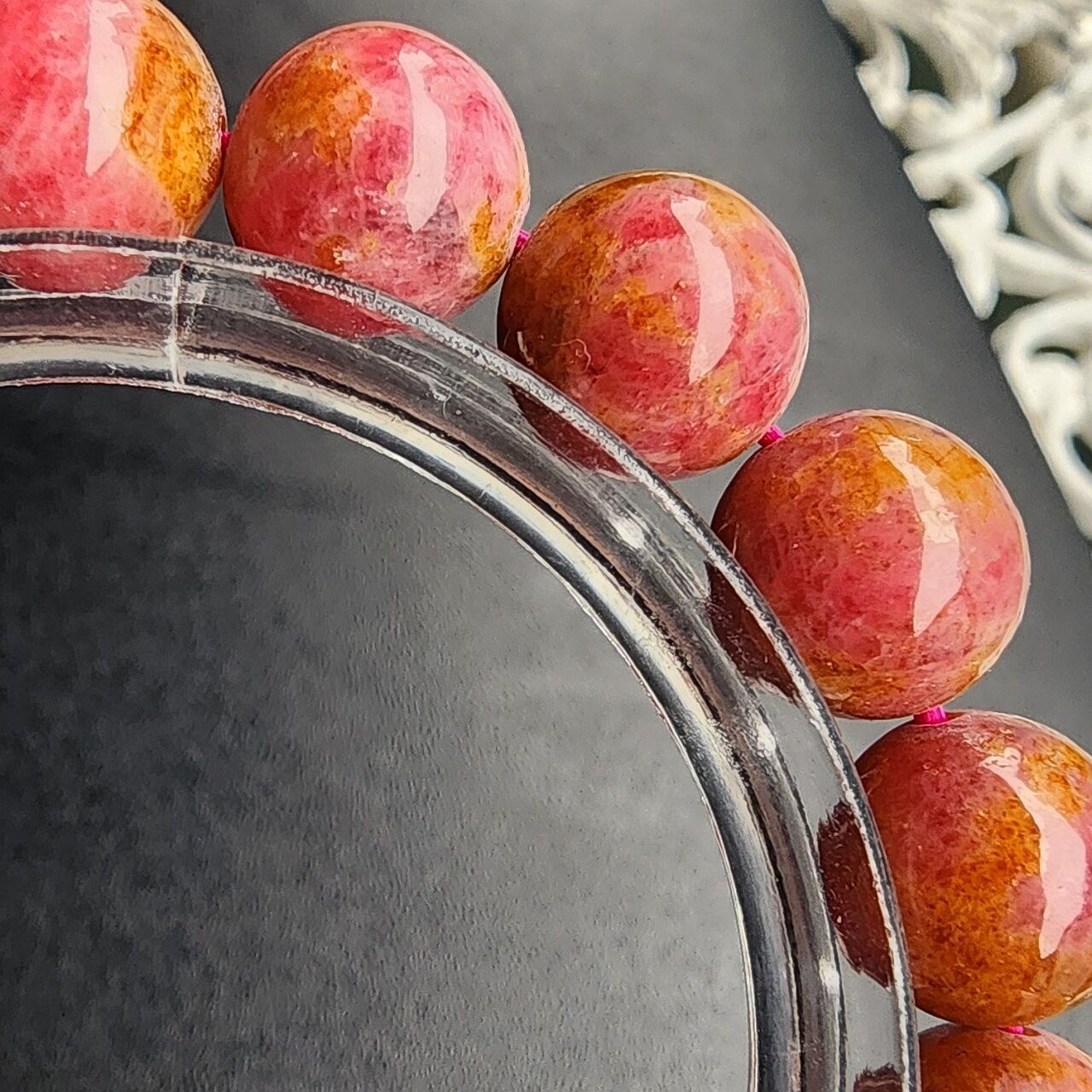 SU098《no.1》】バイカラーロードナイト 天然石 | 天然石ラズベリー