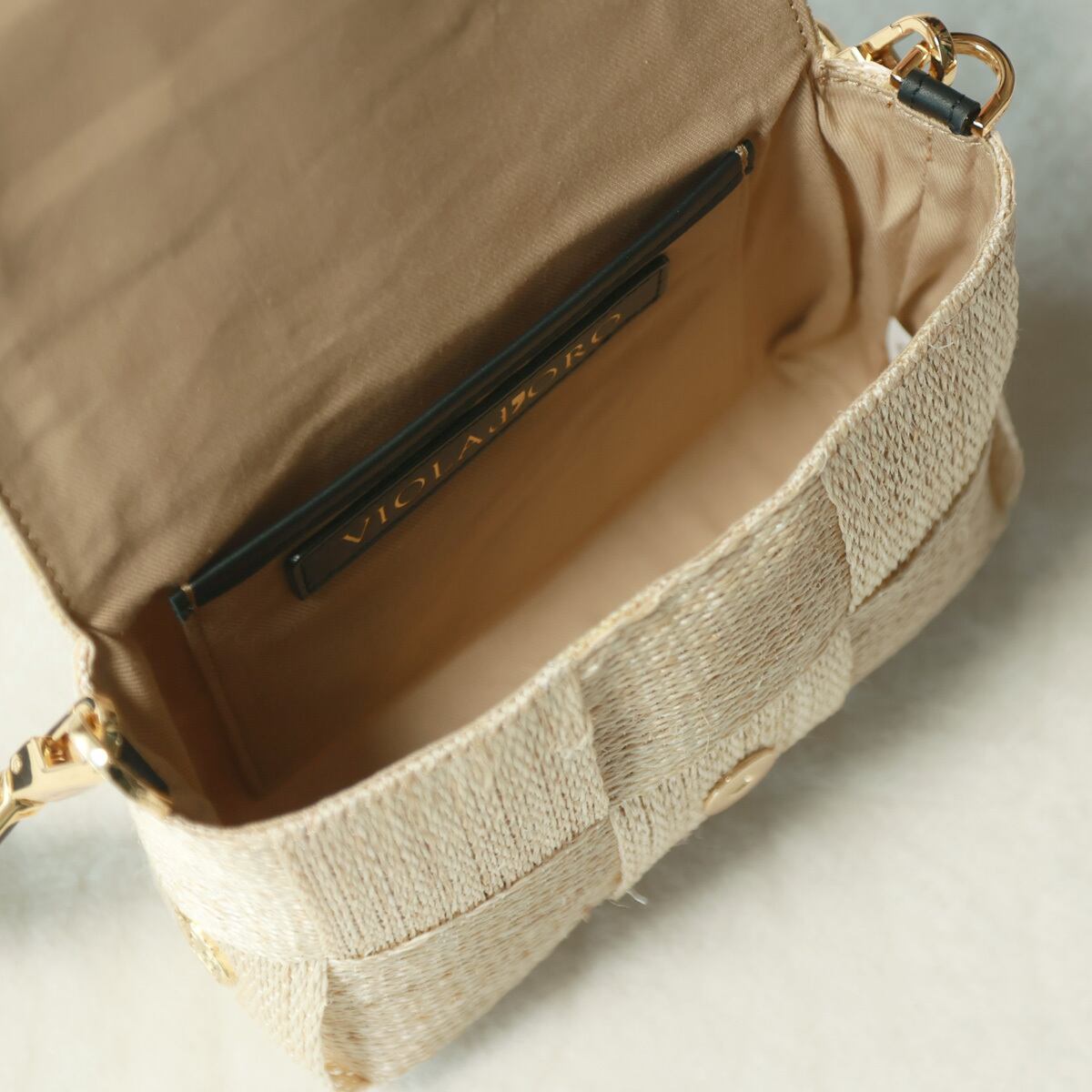 VIOLAd’ORO / MIRO アバカメッシュ ポシェット VIOLAd'ORO (ヴィオラドーロ)】 MIROアバカメッシュバンブー