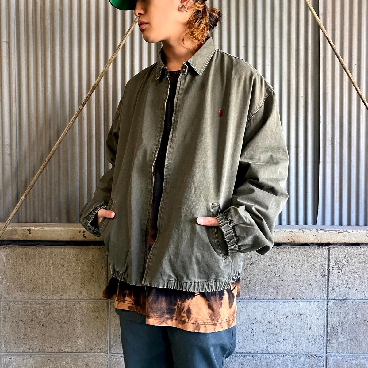 90年代 Ralph Lauren ラルフローレン スイングトップ メンズXL 古着 